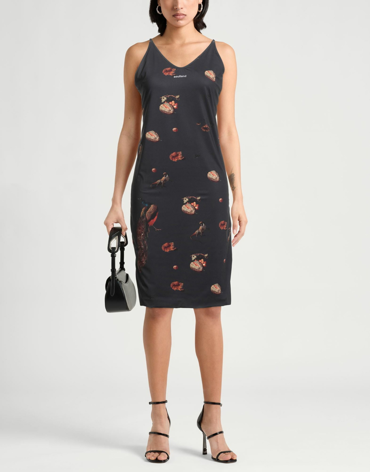 Soulland Womens Midi dress in Black