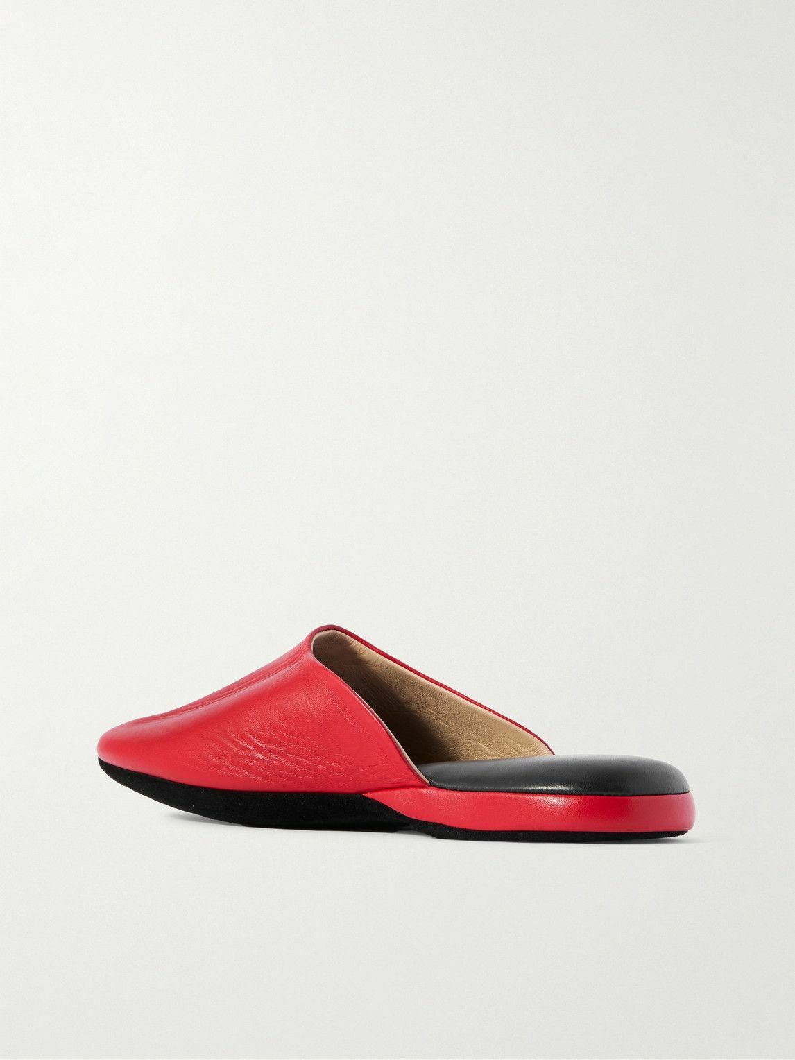 Charvet - Nappa Leather Slippers - Red Charvet display picture 3