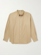 LOEWE - Anagram-Embroidered Cotton Shirt - Neutrals