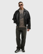Rough. REVERSIBLE LEATHER BLOUSON Brown Mens Bomber Jacket