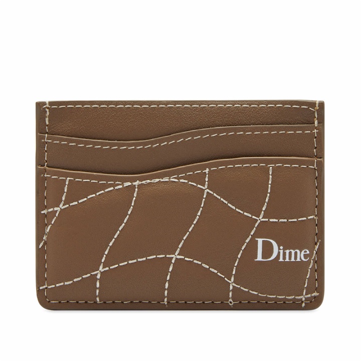 Photo: Dime Men's Quilted Leather Card Holder in Brown