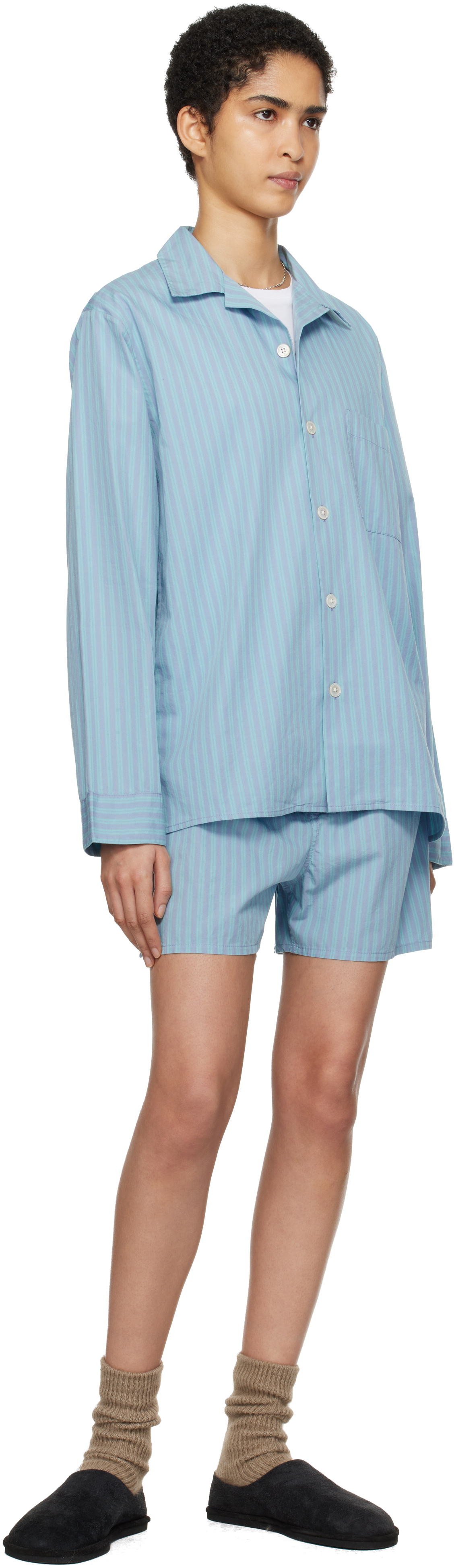 パンツ AURALEE X TEKLA Boxer shorts SSENSE Exclusive Green AURALEE Edition Boxer Pyjama Shorts