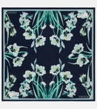 Erdem Floral silk twill scarf