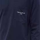 Comme des Garçons Homme Men's Long Sleeve Logo Pocket T-Shirt in Navy