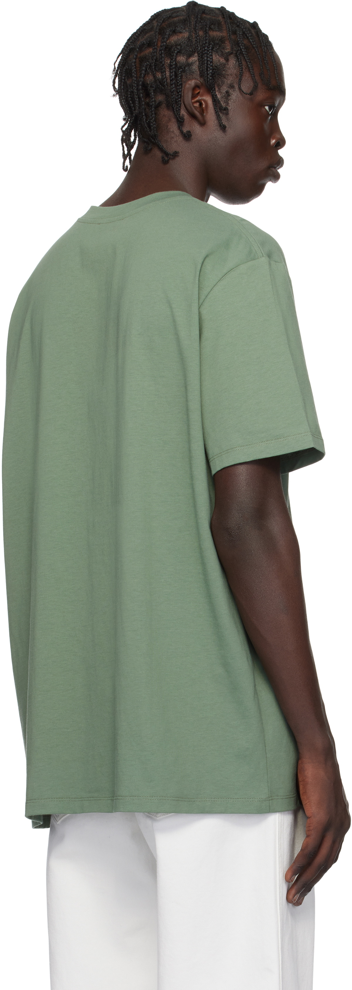 Balmain Green 'Balmain Paris' Print T-shirt Balmain