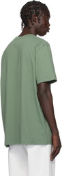 Balmain Green 'Balmain Paris' Print T-shirt