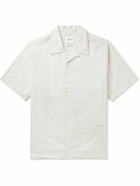 Norse Projects - Carsten Convertible-Collar Striped Cotton-Poplin Shirt - White