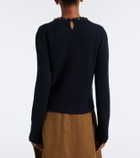 Vince Embellished wool and cashmere-blend sweater