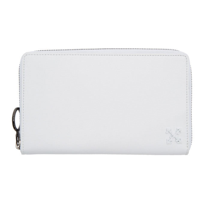 Off-White White Zip Around Continental Wallet Off-White