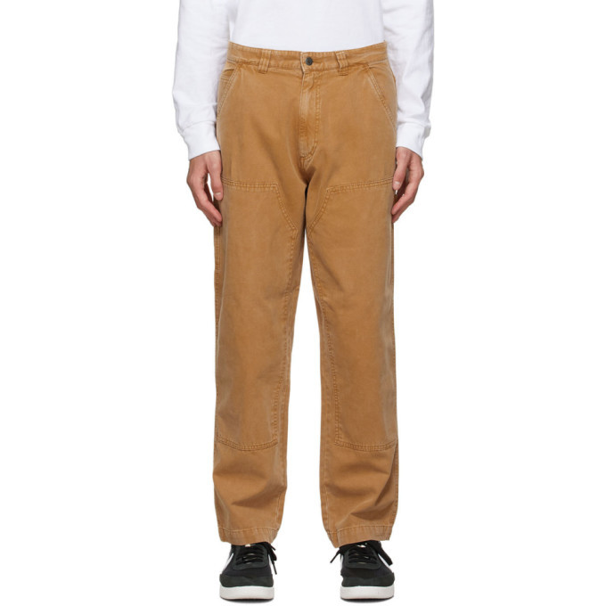 Stussy Tan Canvas Washed Work Pants Stussy