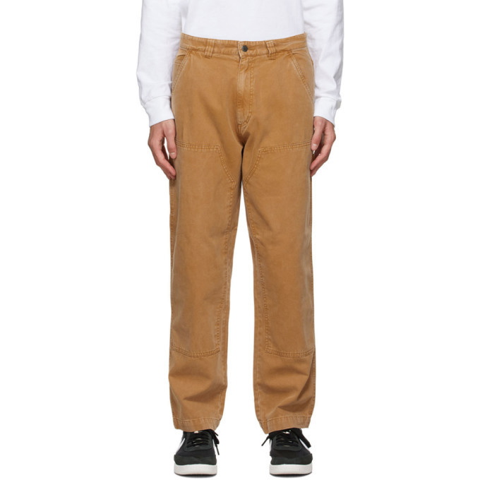 Photo: Stussy Tan Canvas Washed Work Pants
