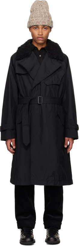 Photo: Engineered Garments Black Storm Coat