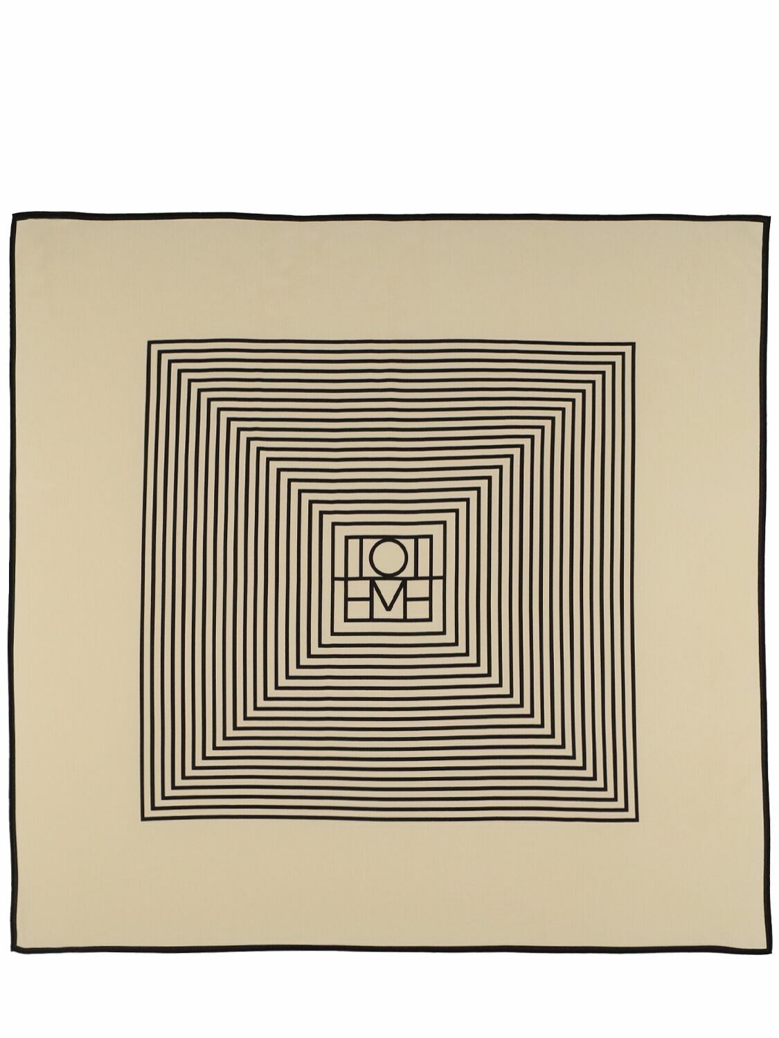 TOTEME Centered Monogram Silk Scarf Toteme