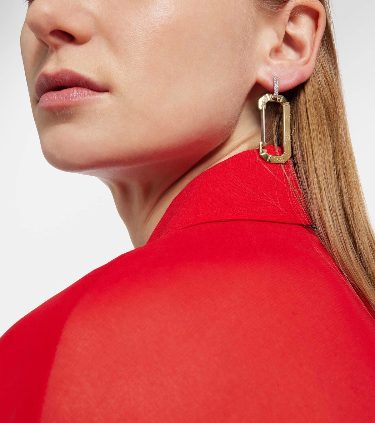 Eéra Chiara Big 18kt gold single earring with diamonds