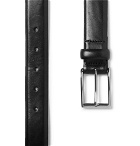 J.Crew - 3cm Black Glossed-Leather Belt - Men - Black