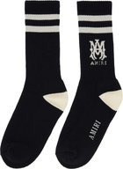 AMIRI Black MA Stripe Socks