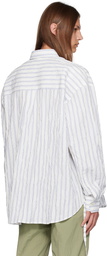 John Elliott White Crinkled Shirt