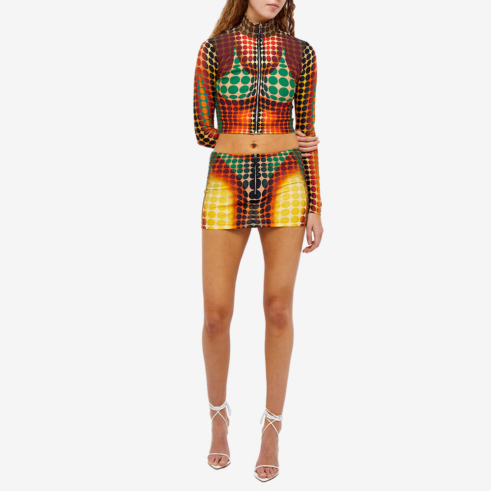 Jean Paul Gaultier Women's Cyber Print High Neck Top in