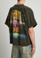 Rivington Roi Rebis Mansion Printed Cotton T-shirt Black