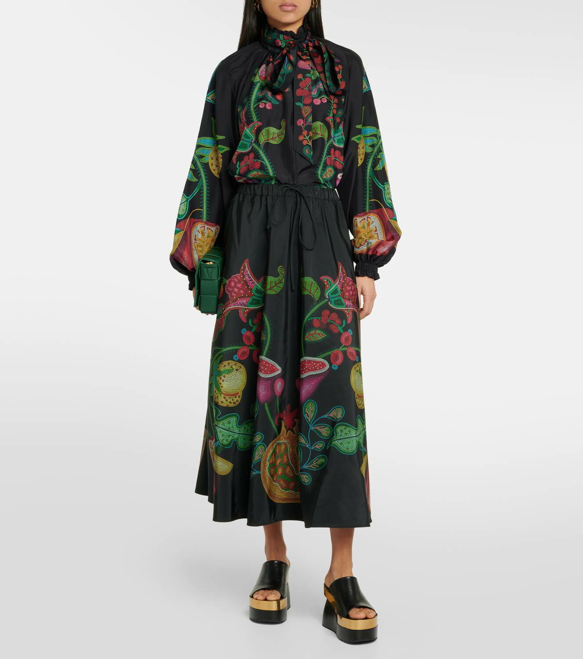 La DoubleJ Cerere printed silk voile blouse