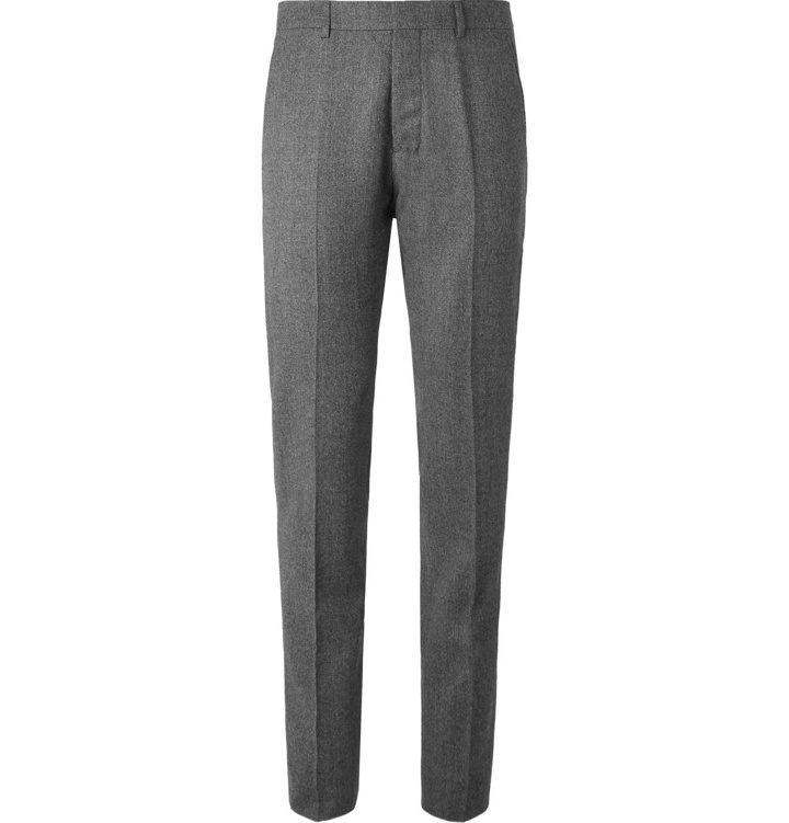 Photo: AMI - Grey Slim-Fit Virgin Wool-Twill Trousers - Gray