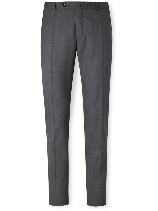 Photo: INCOTEX - Slim-Fit Wool Trousers - Gray