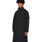 Homme Plisse Issey Miyake Black Pleated Coat