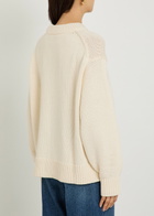 Reformation Cove Cotton-knit Jumper Beige