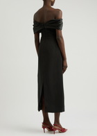 Odd Muse The Ultimate Muse Bow Midi Dress Black