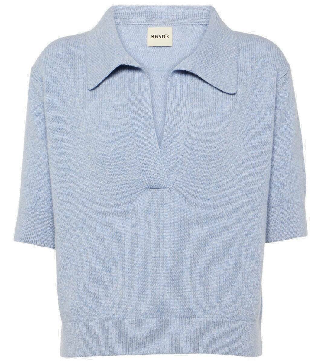 Khaite Shrunken Jo cashmere-blend polo sweater Khaite