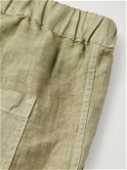 120% - Straight-Leg Linen Trousers - Green