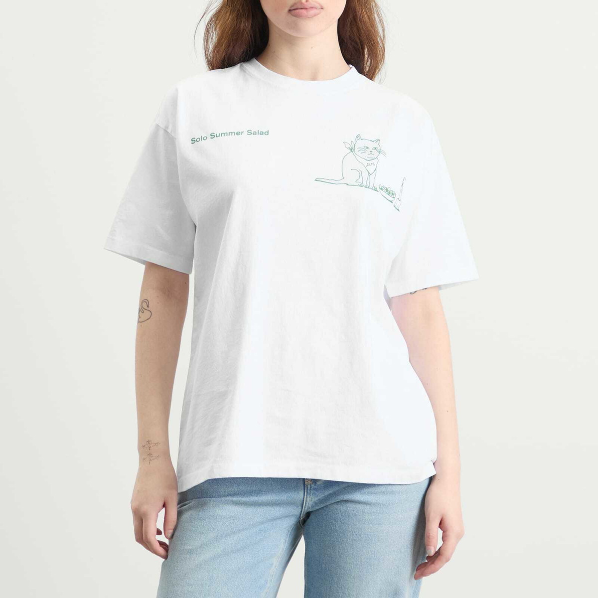 Damson Madder Women's Presented By End. Solo Salad Graphic T-Shirt in White