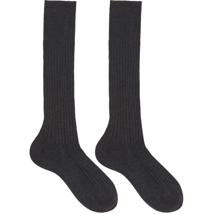 Photo: Prada Grey Ribbed Socks