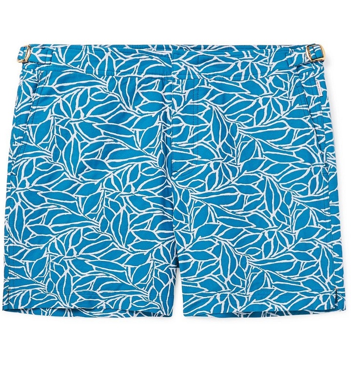 Photo: Orlebar Brown - Bulldog Mid-Length Printed Swim Shorts - Blue