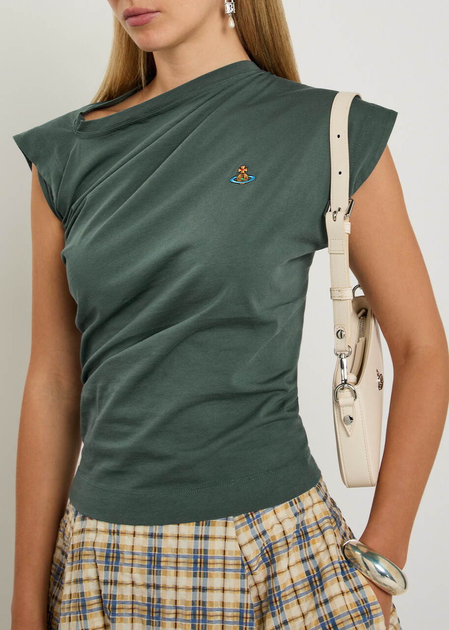 Vivienne Westwood Hebo Asymmetric Cotton T-shirt Green