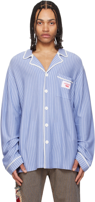 Photo: Charles Jeffrey LOVERBOY Blue Knitted Pyjama Shirt