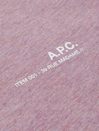 A.P.C. - Logo-Print Cotton-Jersey T-Shirt - Purple