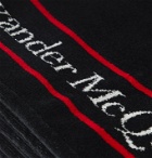 Alexander McQueen - Logo-Print Cotton-Terry Beach Towel - Black