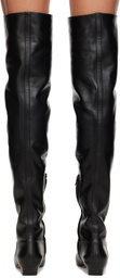 KHAITE Black 'The Marfa Over-The-Knee Flat' Boots