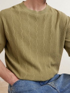 PIACENZA 1733 - Knitted Silk and Cotton-Blend T-shirt - Green