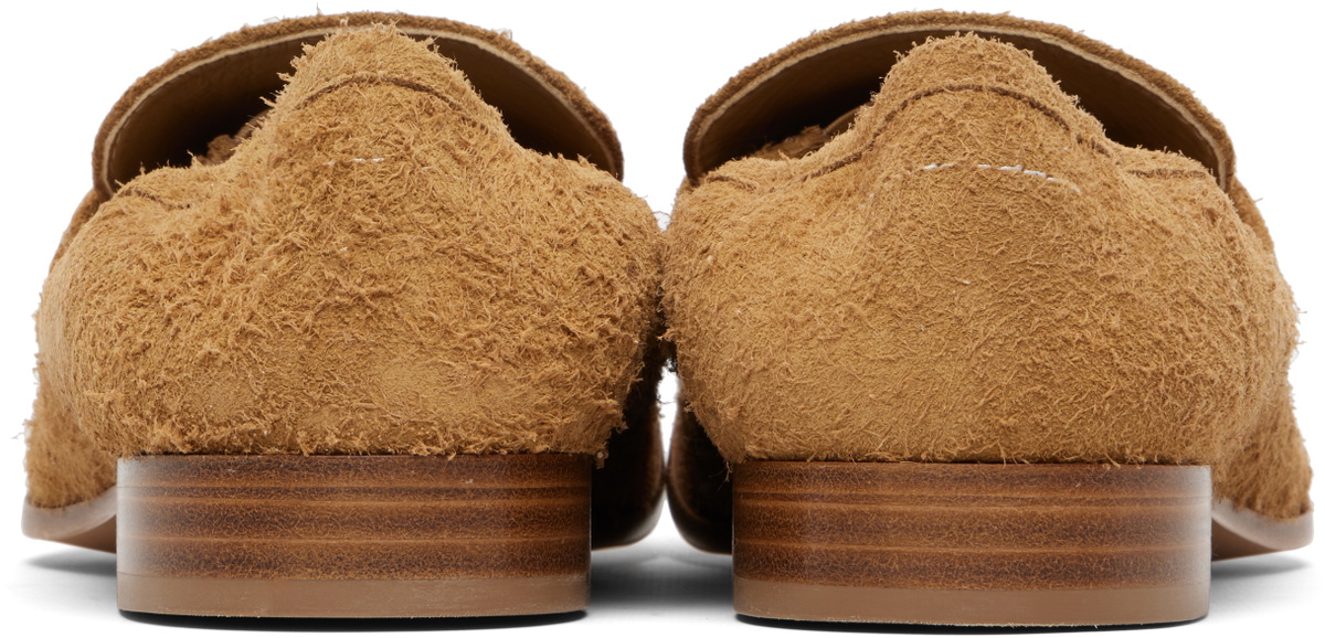 MM6 Maison Margiela Tan Swing-Toe Leather Loafers MM6 Maison Margiela