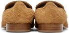 MM6 Maison Margiela Tan Swing-Toe Leather Loafers