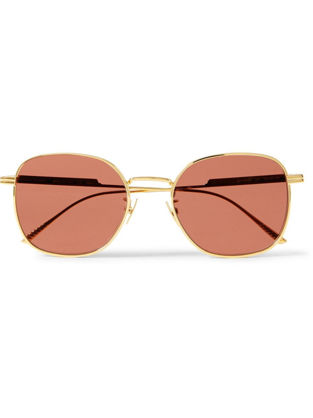 Photo: Bottega Veneta - Square-Frame Gold-Tone Sunglasses