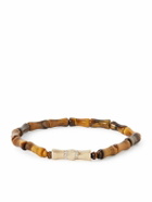 Luis Morais - 14-Karat Gold Diamond Tiger'e Eye Bracelet