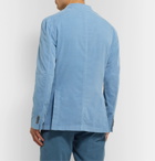 Boglioli - Light-Blue K-Jacket Slim-Fit Unstructured Cotton-Corduroy Suit Jacket - Blue