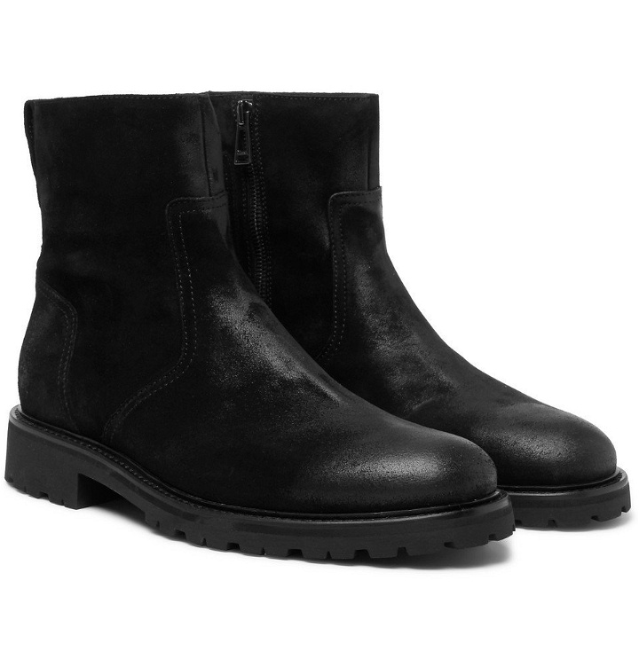 Photo: Belstaff - Attwell Burnished-Suede Boots - Black