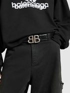 BALENCIAGA - 40mm Bb Monaco Leather Belt