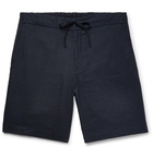 Freemans Sporting Club - Linen Drawstring Shorts - Men - Midnight blue