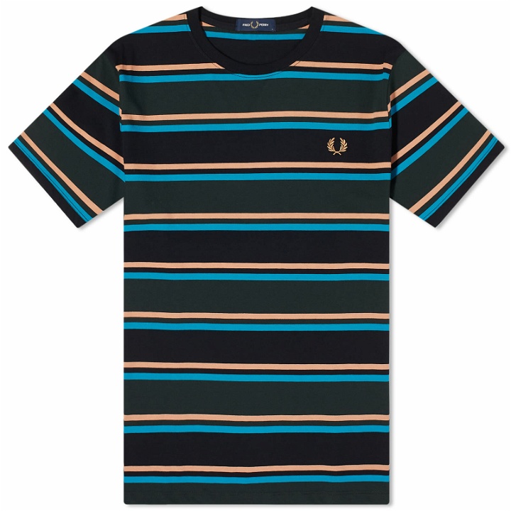 Photo: Fred Perry Men's Bold Stripe T-Shirt in Nught Green