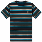 Fred Perry Men's Bold Stripe T-Shirt in Nught Green